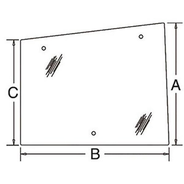Aic Replacement Parts Glass, Side, RH Hinged Fits Ford/New Holland 8670 8670A 877 WN-86521435-PEX - main